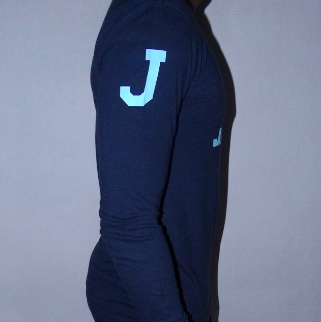 JIRAFFE OG LONG SLEEVE FITTED | NAVY BLUE/LIGHT BLUE